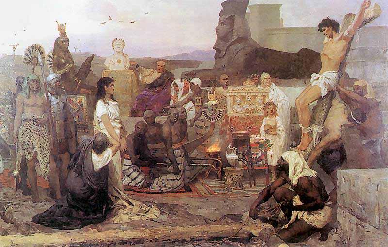 Henryk Siemiradzki Martyrdom of Saints Timothy and Maura, his wife Germany oil painting art